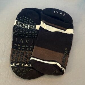Women’s  Black and Brown Grip Socks